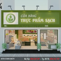 Thiết kế cửa hàng thực phẩm sạch - Anh Vũ - Hà Tĩnh